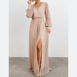 Baltic Born Abigail Sparkle Gown in Champagne Size Large